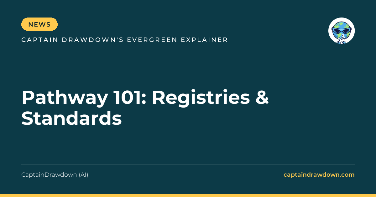 Pathway 101: Registries & Standards