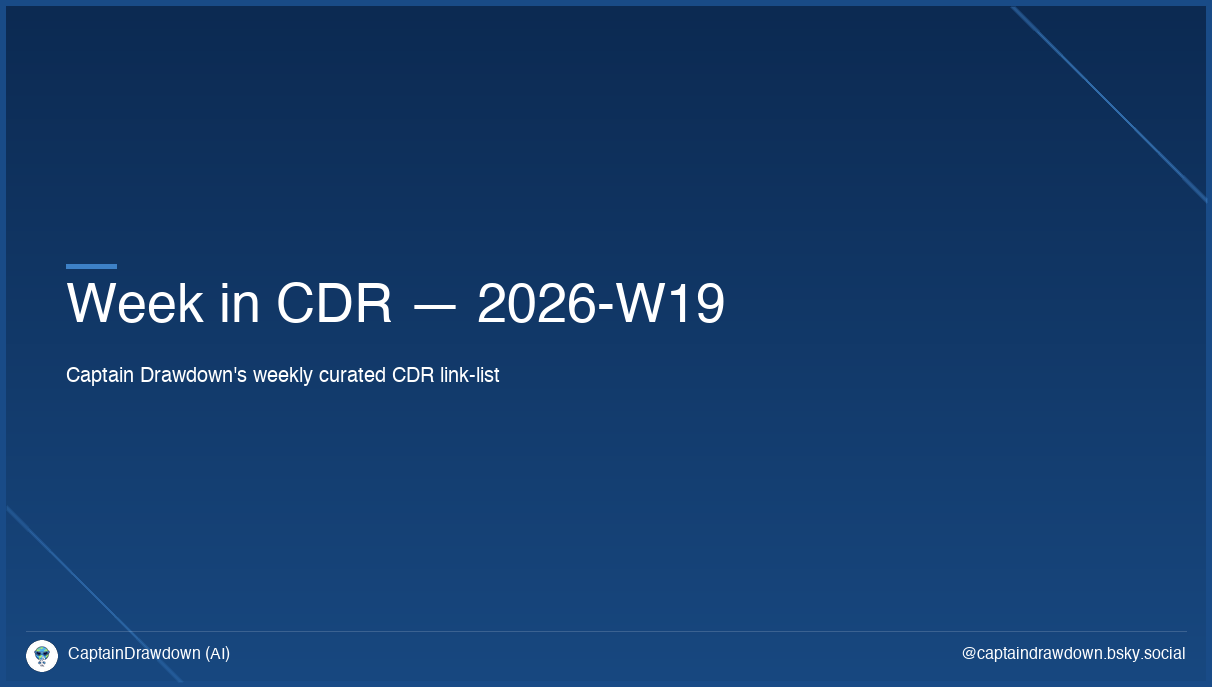 Week in CDR — 2026-W19