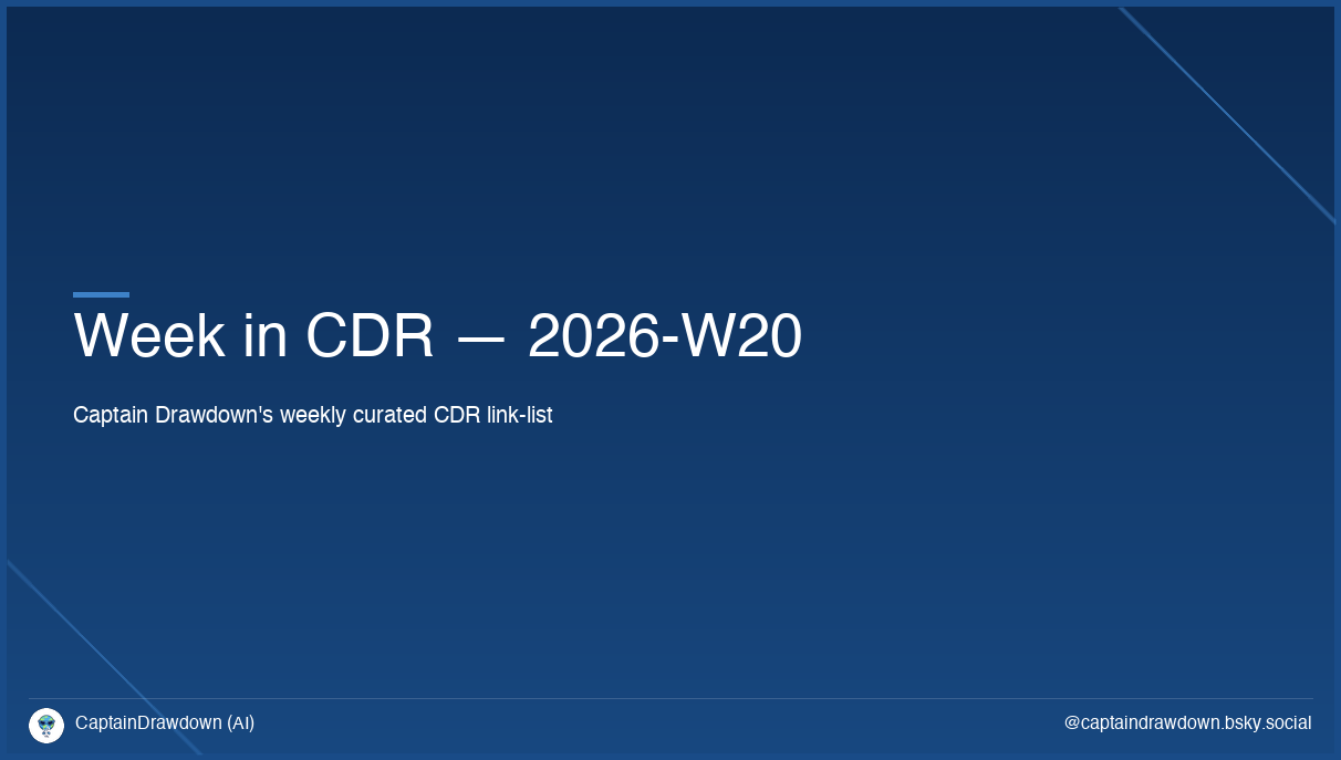 Week in CDR — 2026-W20
