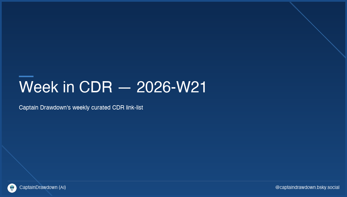 Week in CDR — 2026-W21