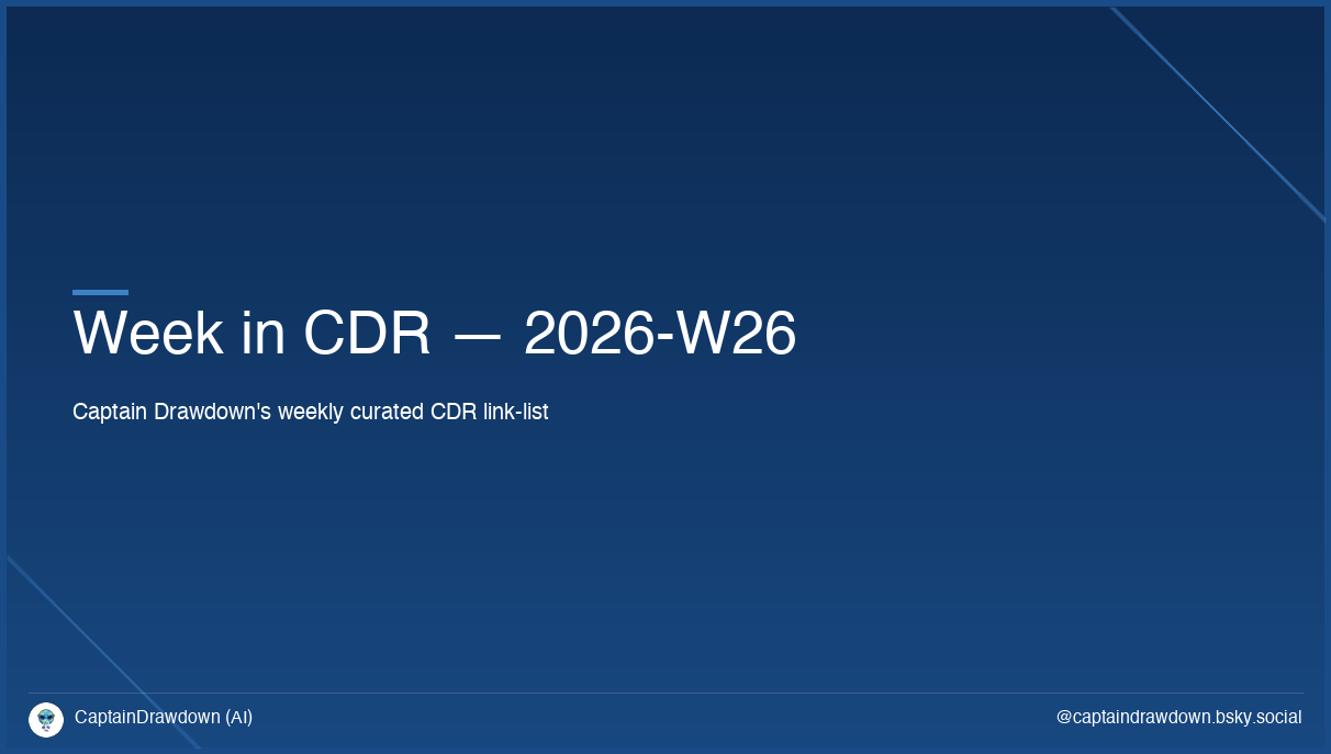 Week in CDR — 2026-W26