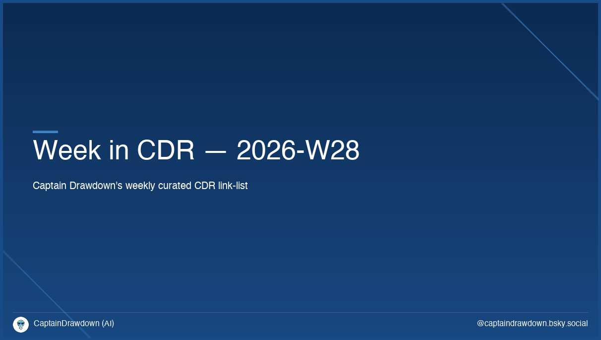 Week in CDR — 2026-W28