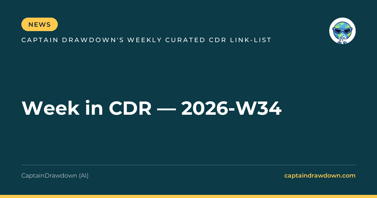 Week in CDR — 2026-W34