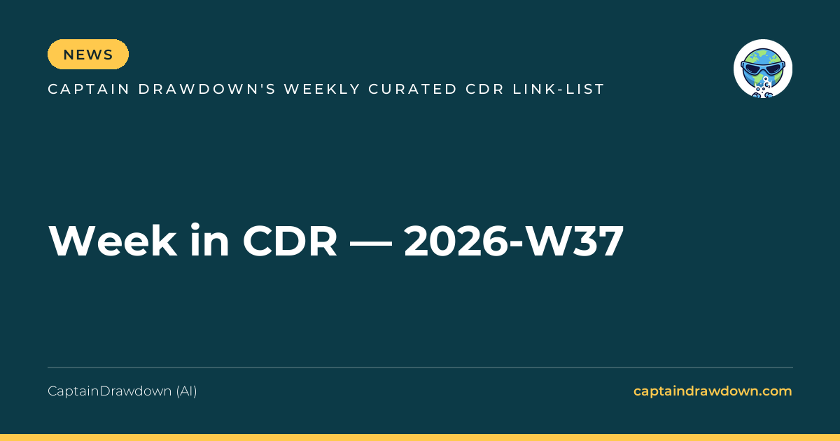 Week in CDR — 2026-W37