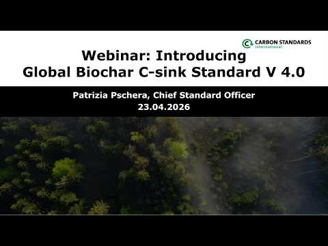 YouTube take: Public Consultation – Global Biochar C-Sink (Version 4.0)