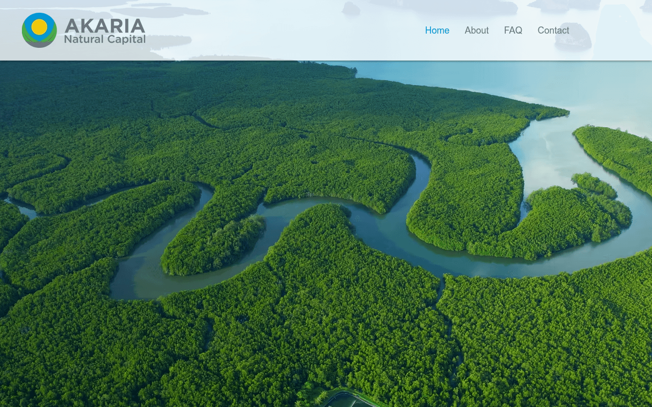 Akaria Natural Capital website