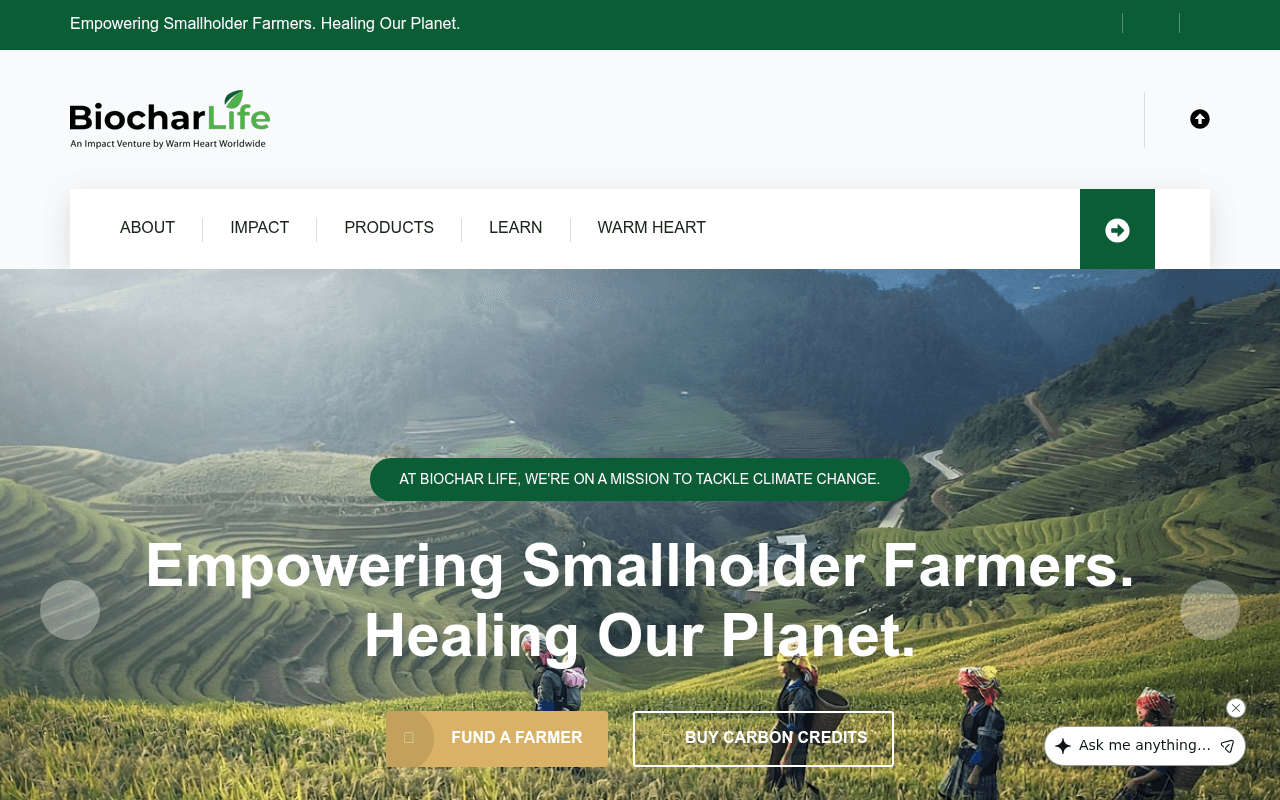 Biochar Life website