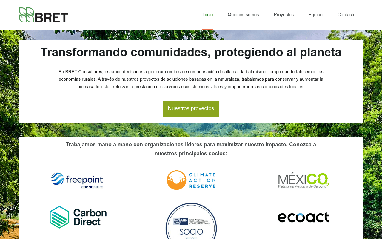 Bret Consultores SAPI website