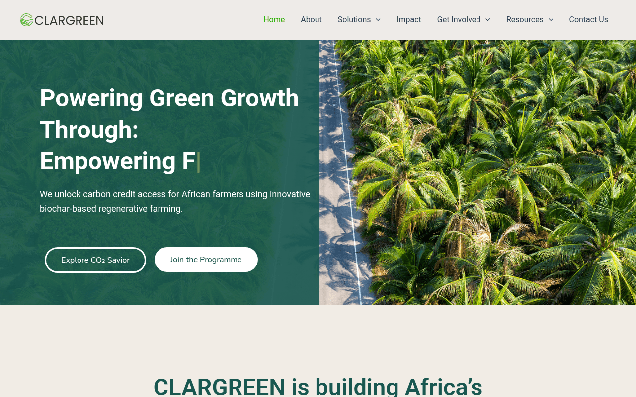 Clargreen website