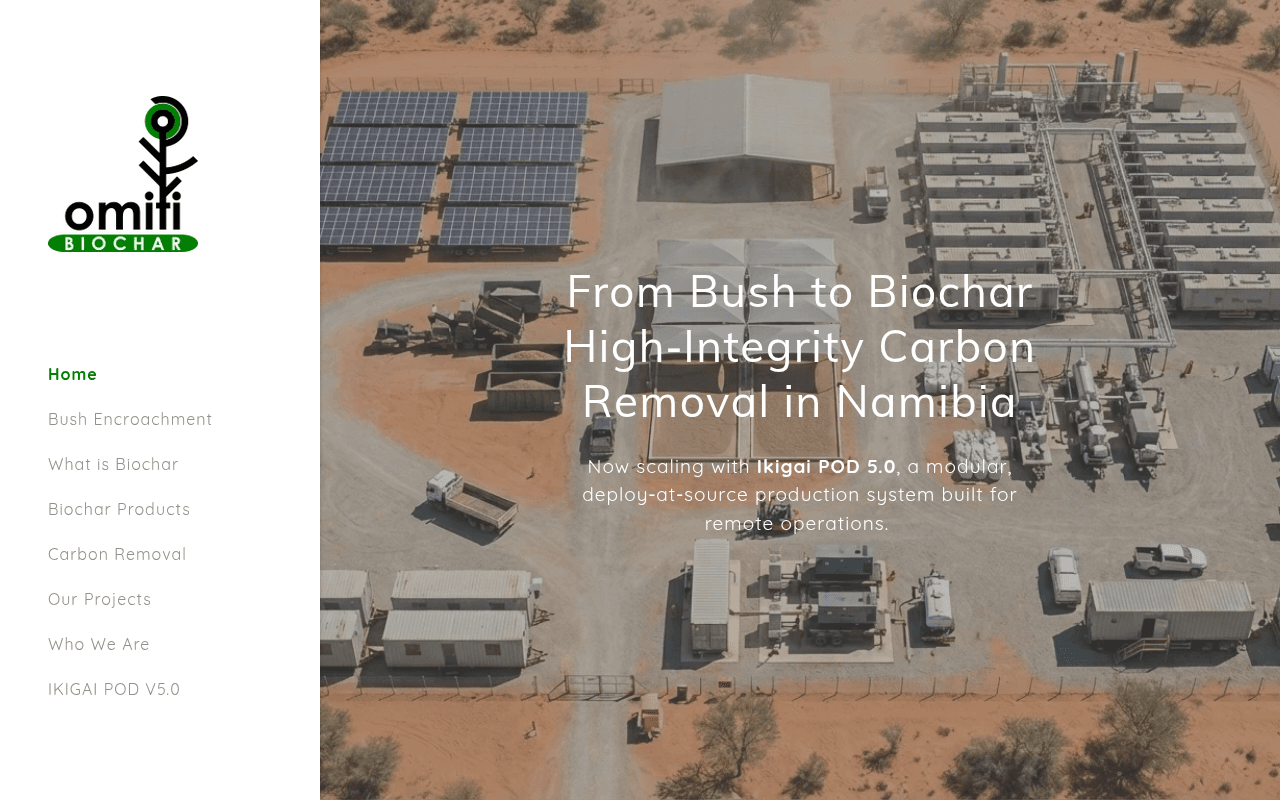 Omiti Biochar website