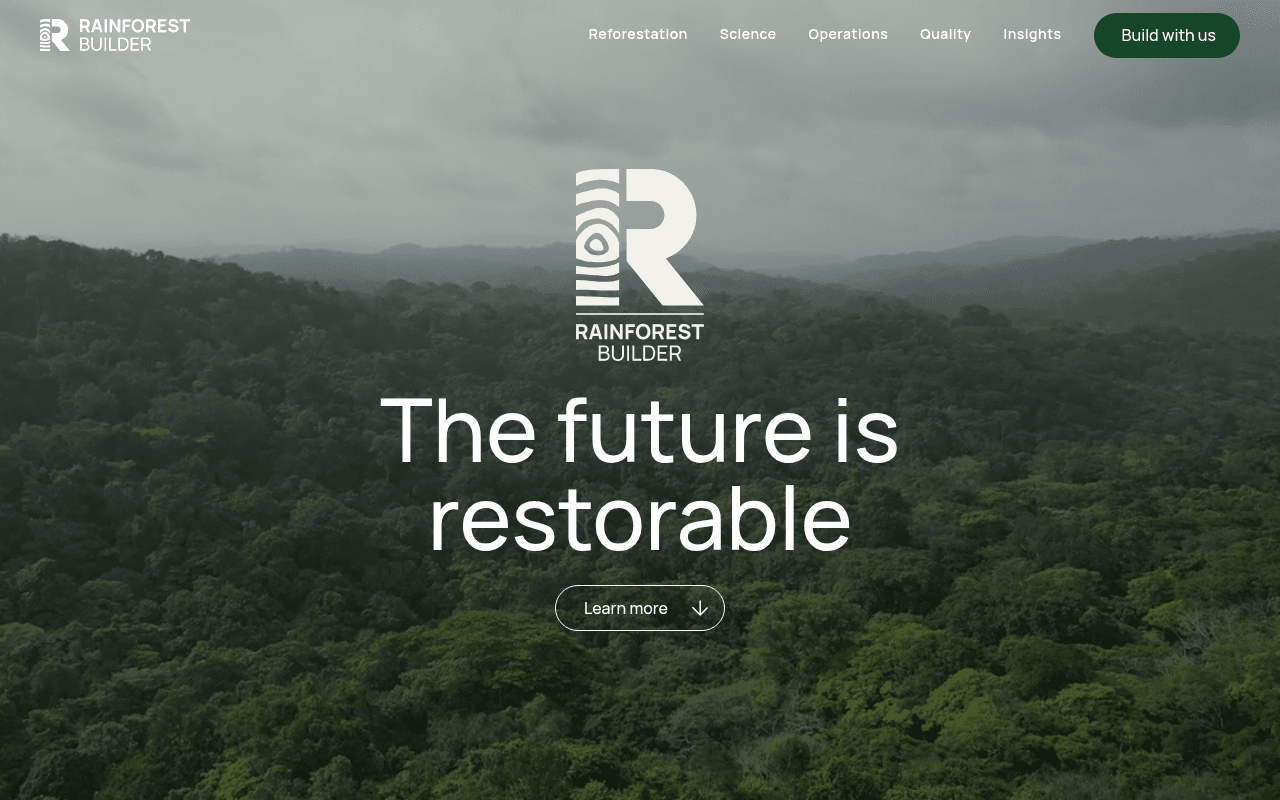 Rainforest Builder website